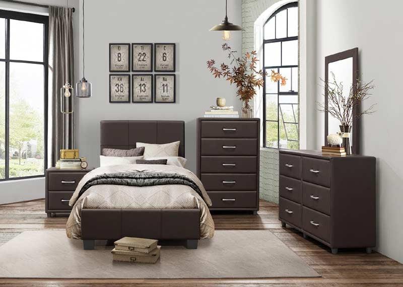 Lorenzi 5 Piece Full Size Bedroom Set 2220Fdbr-1-5Set | Homelegance