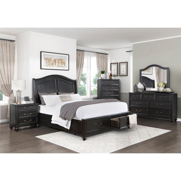 Herman 3 Piece Queen Bedroom Set In Charcoal Brown 1420-1*3 | Homelegance