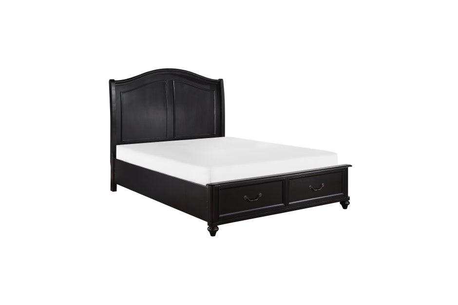 Herman Eastern King Platform Bed With Footboard Storage In Charcoal Brown 1420K-1Ek* | Homelegance