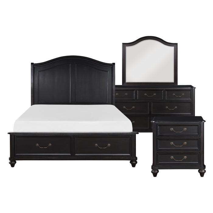 Herman 4 Piece Queen Bedroom Set In Charcoal Brown 1420-1*4 | Homelegance