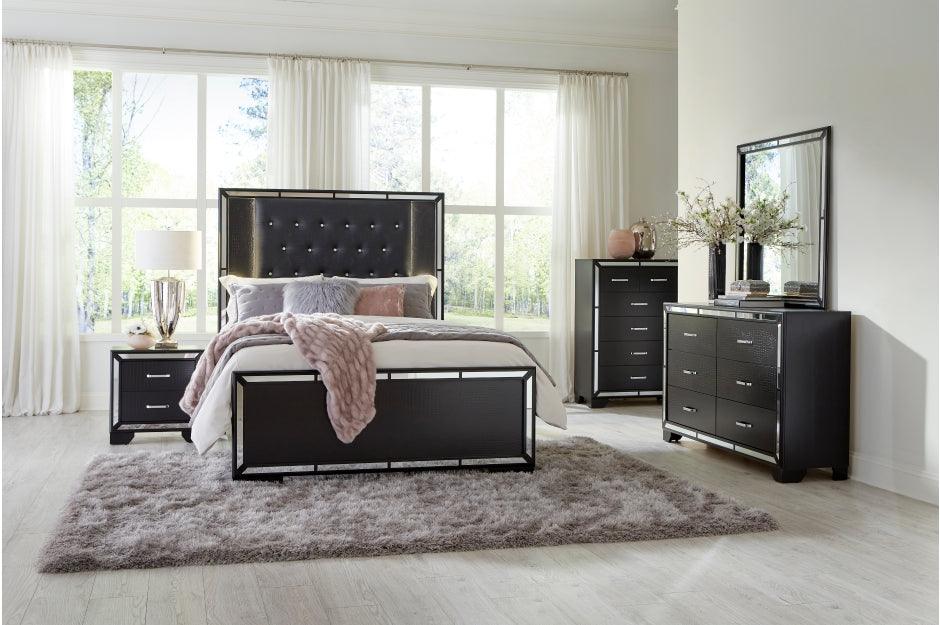 Aveline 5 Piece Eastern King Bedroom Set In Black 1428Bkk-1Ek*5 | Homelegance