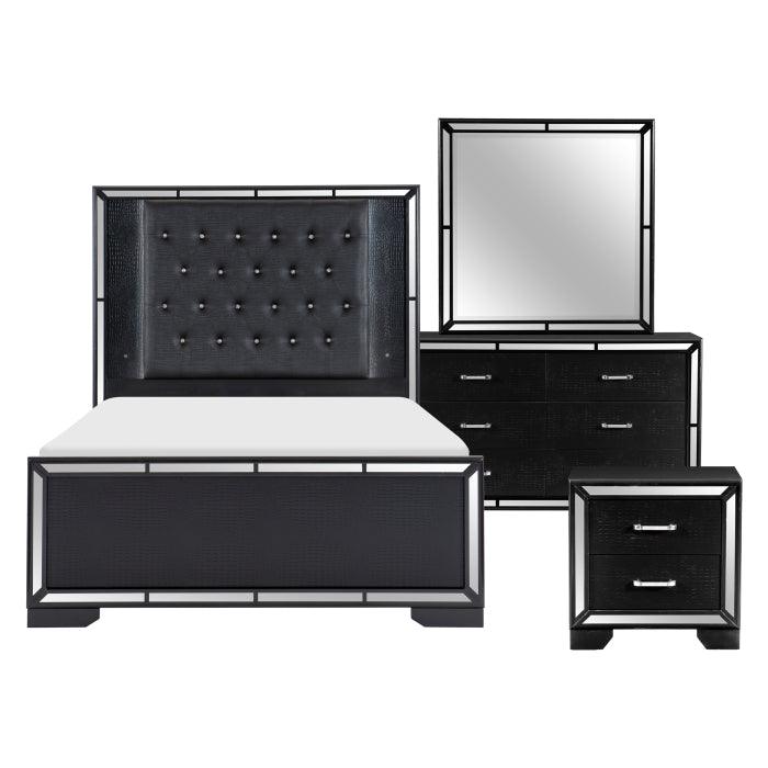 Aveline 4 Piece Queen Bedroom Set In Black 1428Bk-1*4 | Homelegance