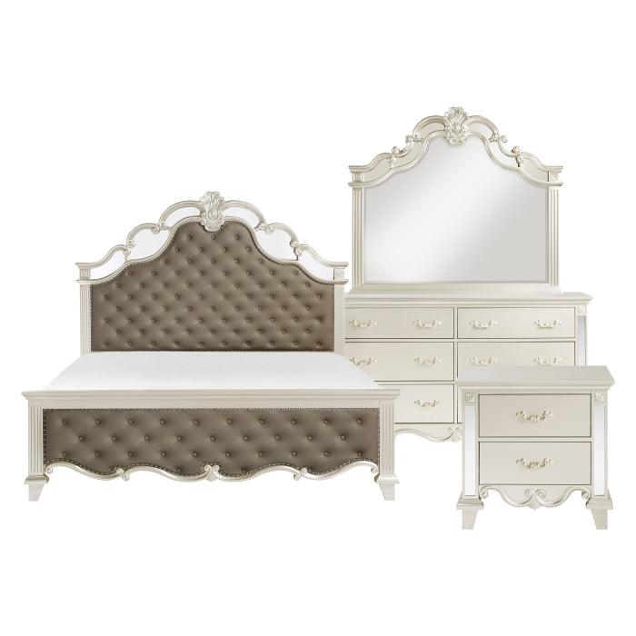 Ever 4 Piece Queen Bedroom Set In Champagne 1429-1*4 | Homelegance