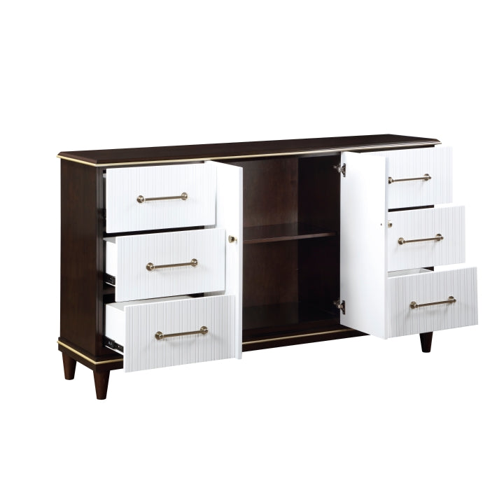 Niles Dresser in White and Cherry 1451-5 | Homelegance