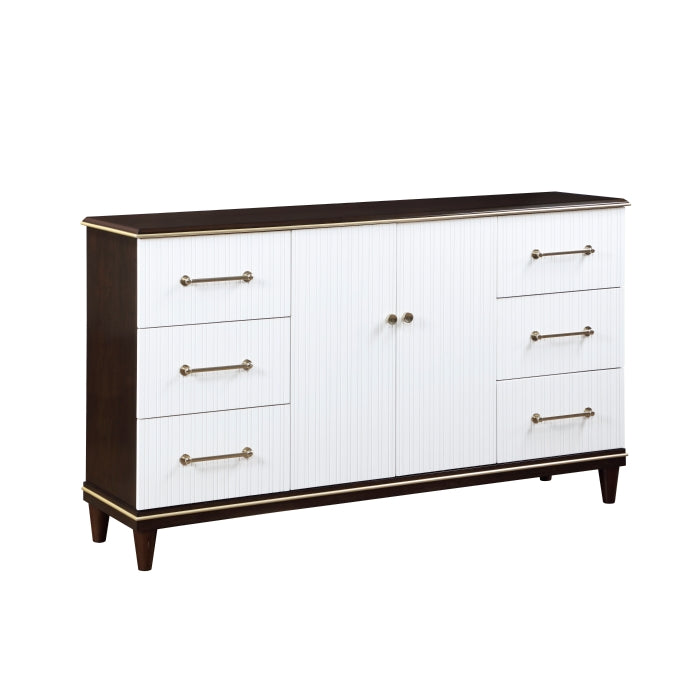 Niles Dresser in White and Cherry 1451-5 | Homelegance