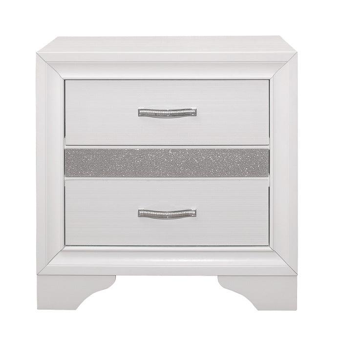 Luster Night Stand In White 1505W-4 | Homelegance