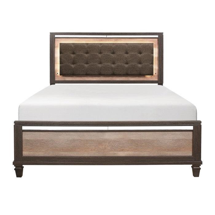 Danridge Queen Bed With Led Lighting In Brown 1518-1* | Homelegance