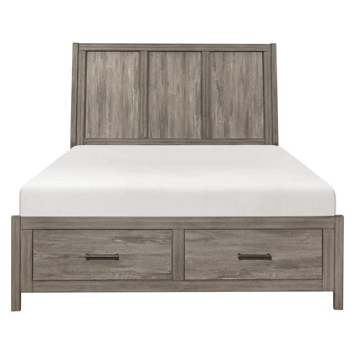 Bainbridge Eastern King Platform Bed With Footboard Storage In Weathered Gray 1526K-1Ek* | Homelegance