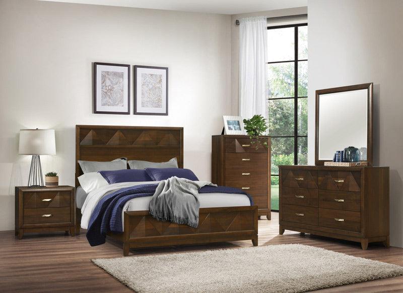 Aziel 5 Piece Queen Bedroom Set In Walnut 1535-1-5Set | Homelegance