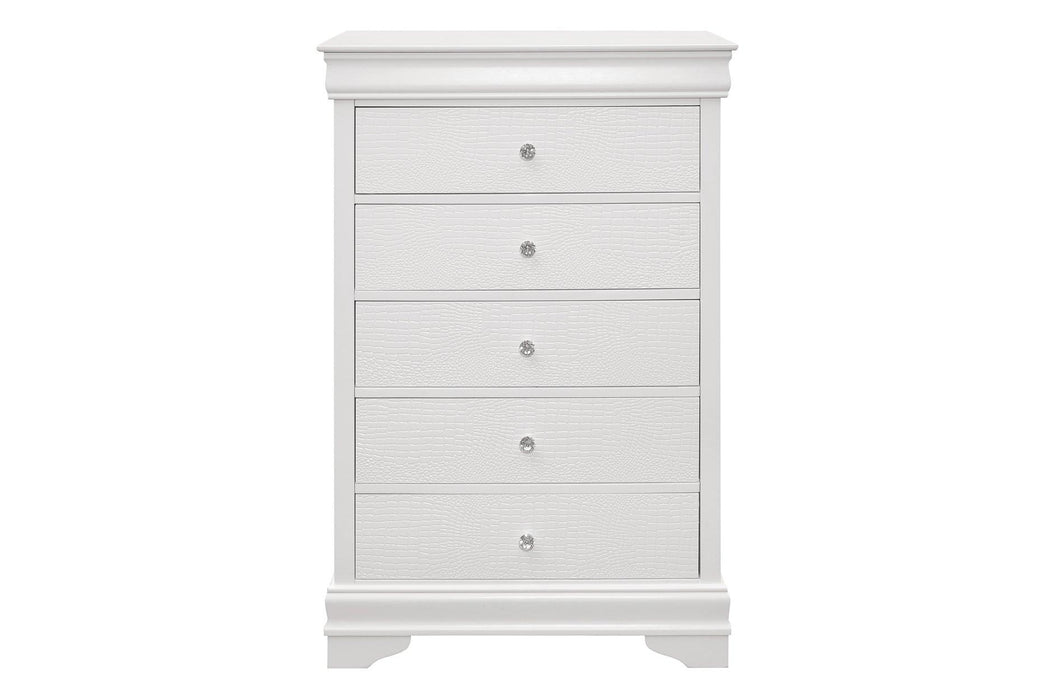 Lana 6 Piece Queen Bedroom Set In White 1556W-1-6Set | Homelegance