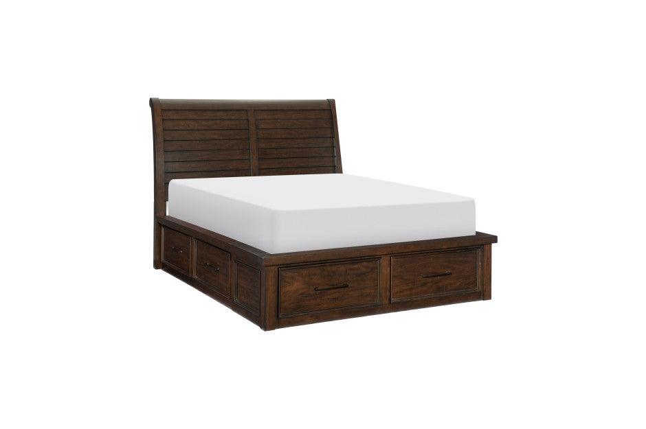 Logandale Eastern King Platform Bed In Brown 1559K-1Ek | Homelegance