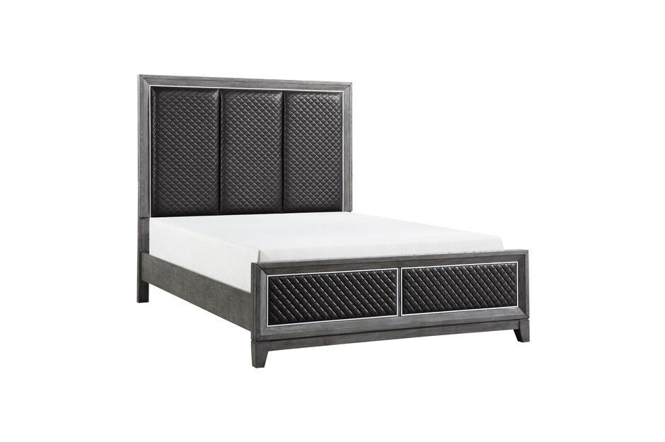 West End Eastern King Bed In Wire-Brushed Gray 1566Gyk-1Ek* | Homelegance