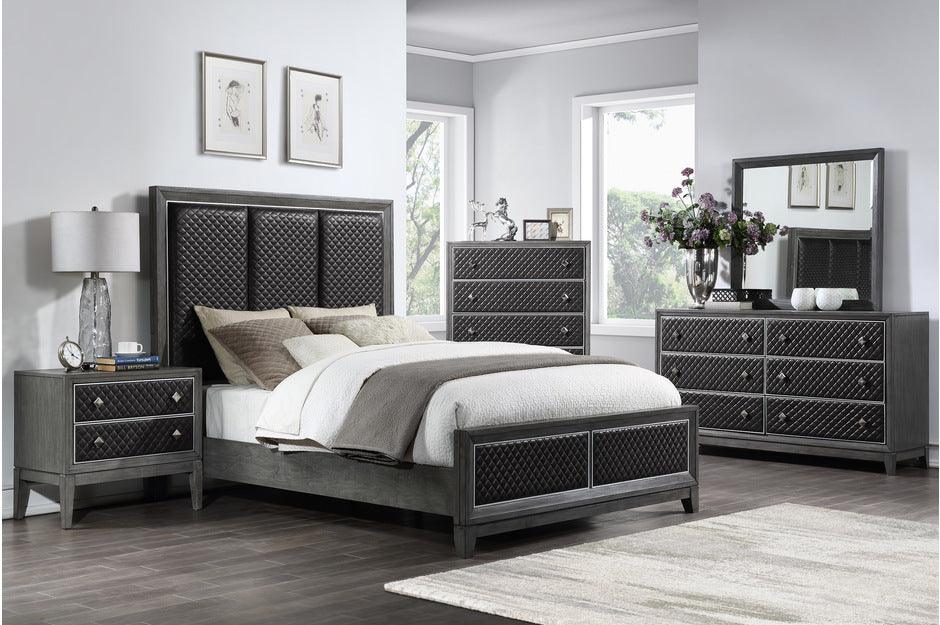 West End 5 Piece Queen Bedroom Set In Wire-Brushed Gray 1566Gy-1-5Set | Homelegance