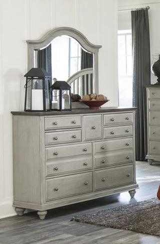 Mossbrook Dresser And Mirror In Light Gray 1568-Dm | Homelegance
