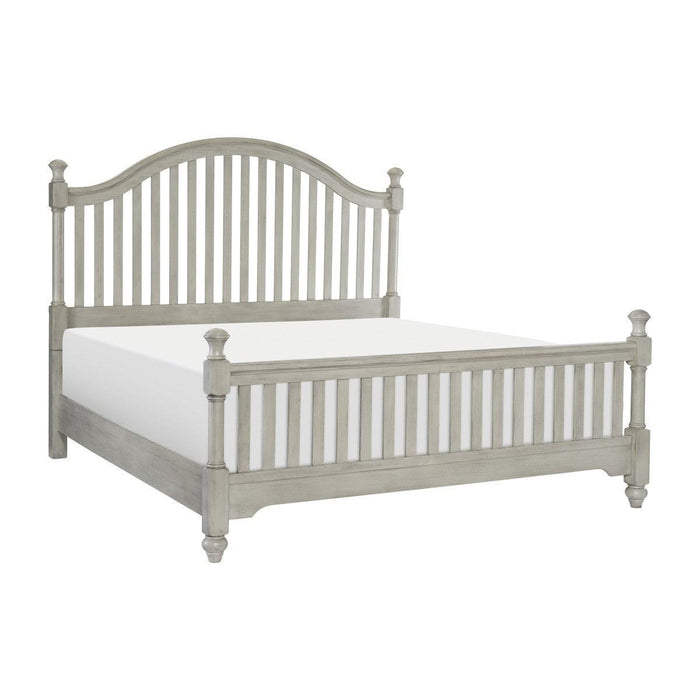 Mossbrook Eastern King Bed In Light Gray 1568K-1Ek | Homelegance