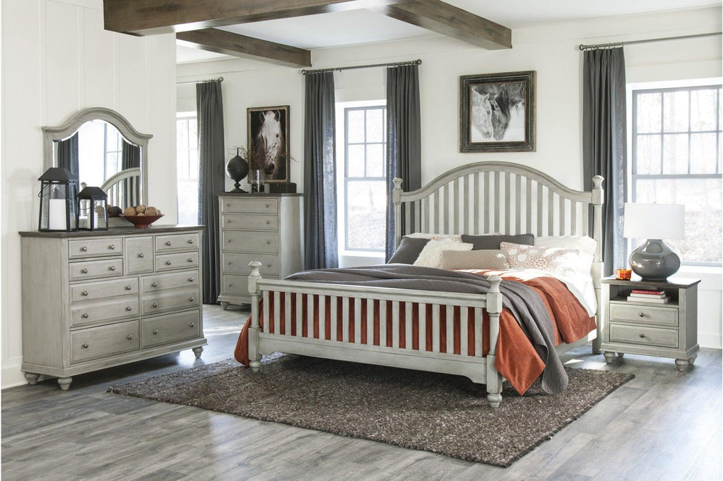 Mossbrook 5 Piece Queen Bedroom Set In Light Gray 1568-Q-5Set | Homelegance