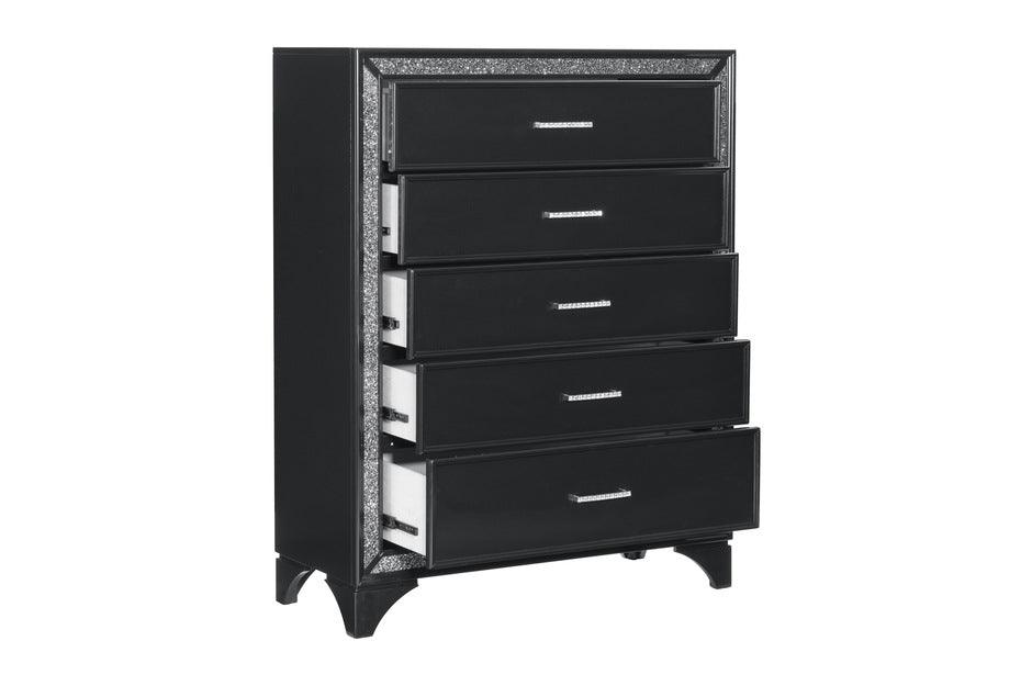 Salon Chest In Pearl Black Metallic 1572Bk-C | Homelegance