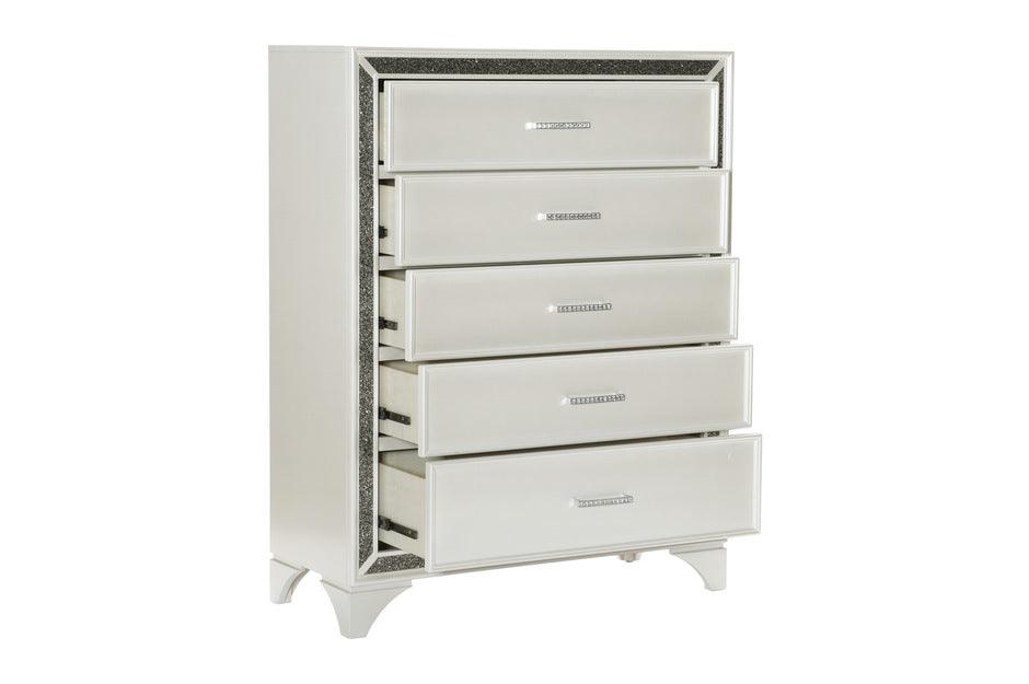 Salon Chest In Pearl White Metallic 1572W-C | Homelegance