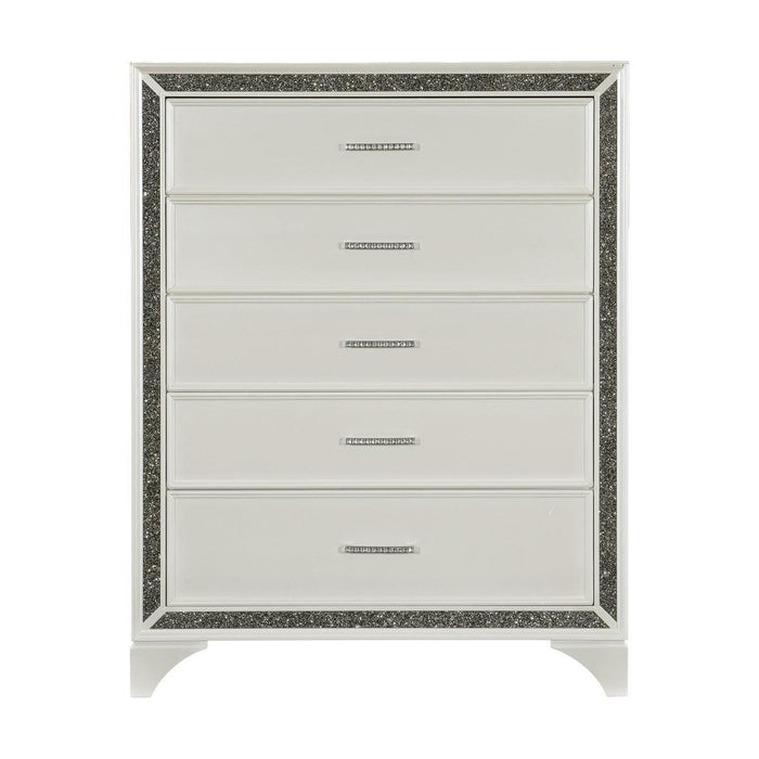 Salon Chest In Pearl White Metallic 1572W-C | Homelegance