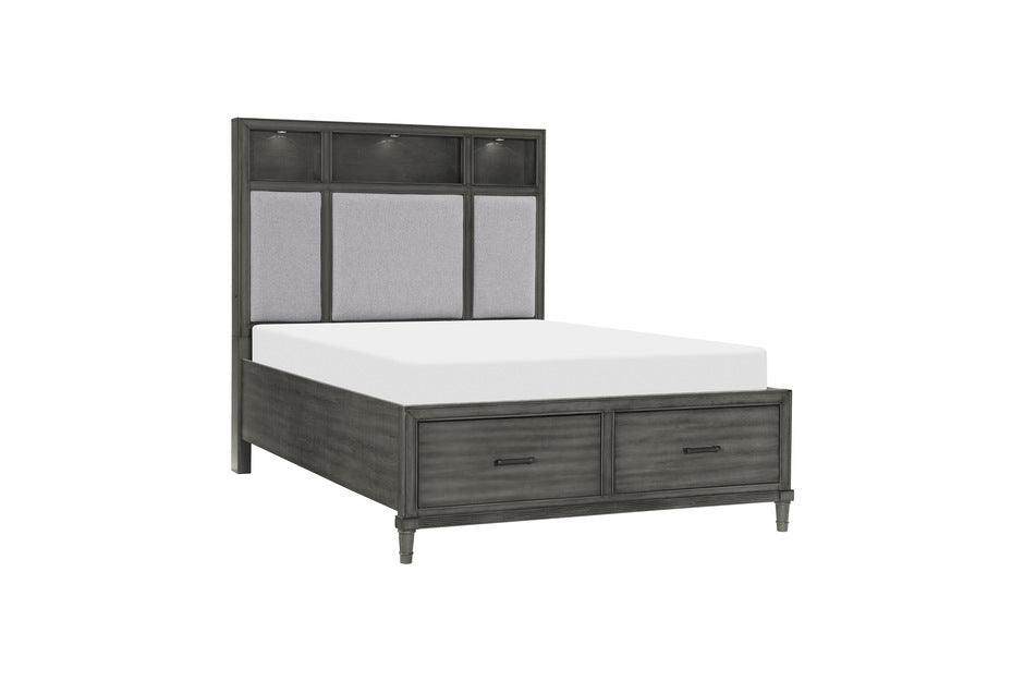 Wittenberry Eastern King Platform Bed In Gray 1573K-1Ek* | Homelegance