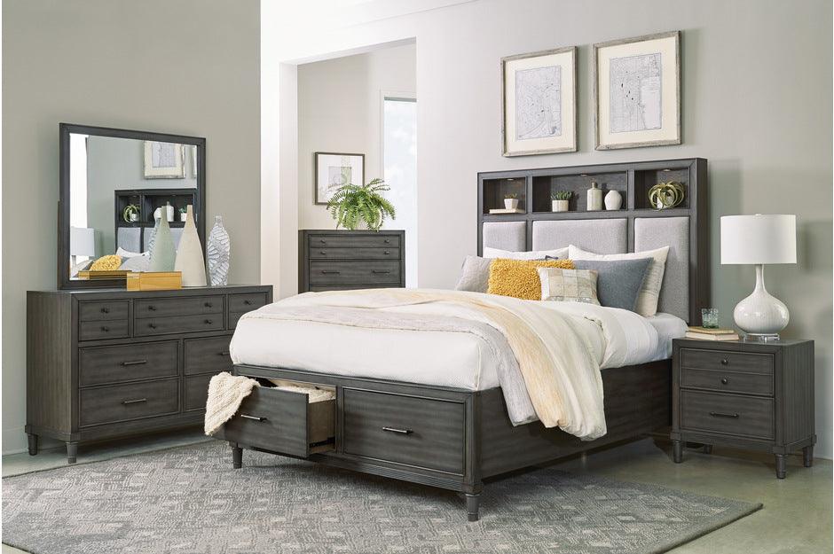 Wittenberry 6 Piece Queen Platform Bedroom Set In Gray 1573-1-6Set | Homelegance