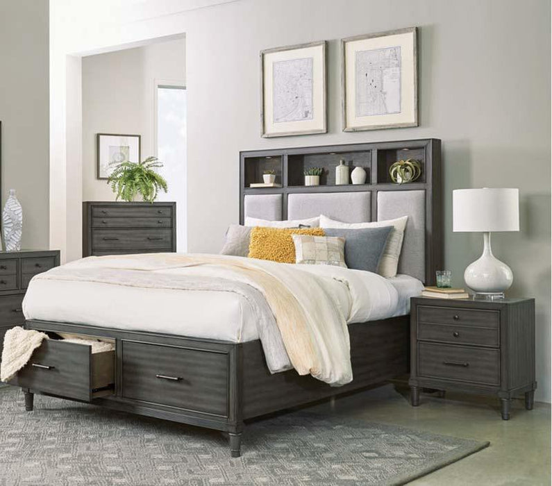 Wittenberry 3 Piece Queen Platform Bedroom Set In Gray 1573-1-3Set | Homelegance