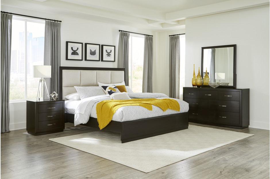 Hodgin 5 Piece Queen Platform Bedroom Set In Dark Charcoal 1575-1-5Set | Homelegance