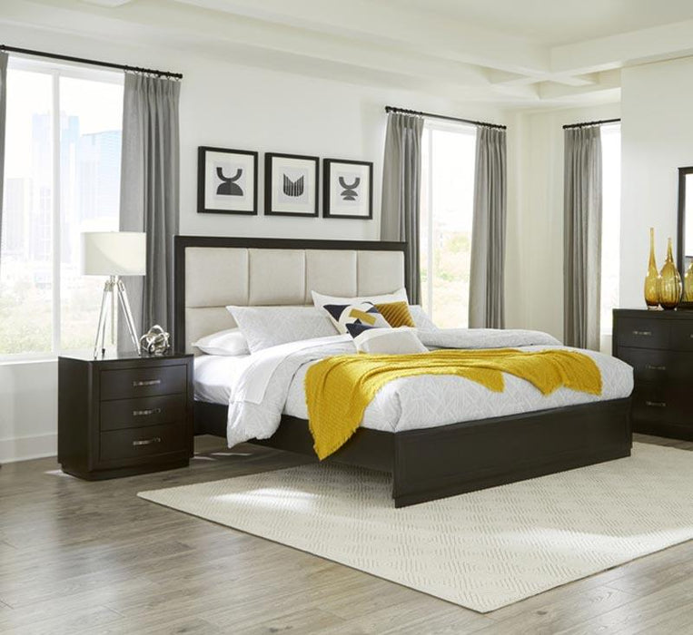 Hodgin 3 Piece Eastern King Platform Bedroom Set In Dark Charcoal 1575K-1Ek-3Set | Homelegance