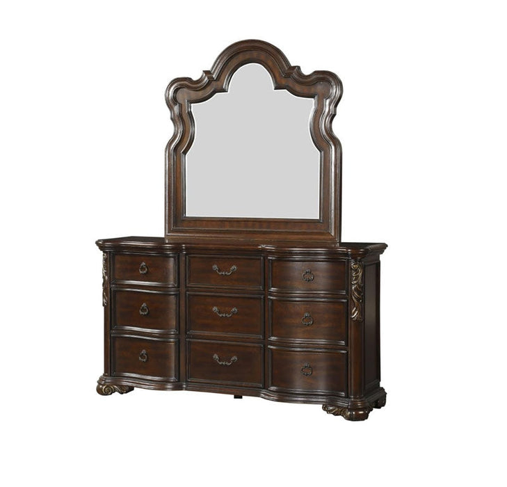 Royal Highlands Dresser And Mirror In Rich Cherry 1603-5-6 | Homelegance