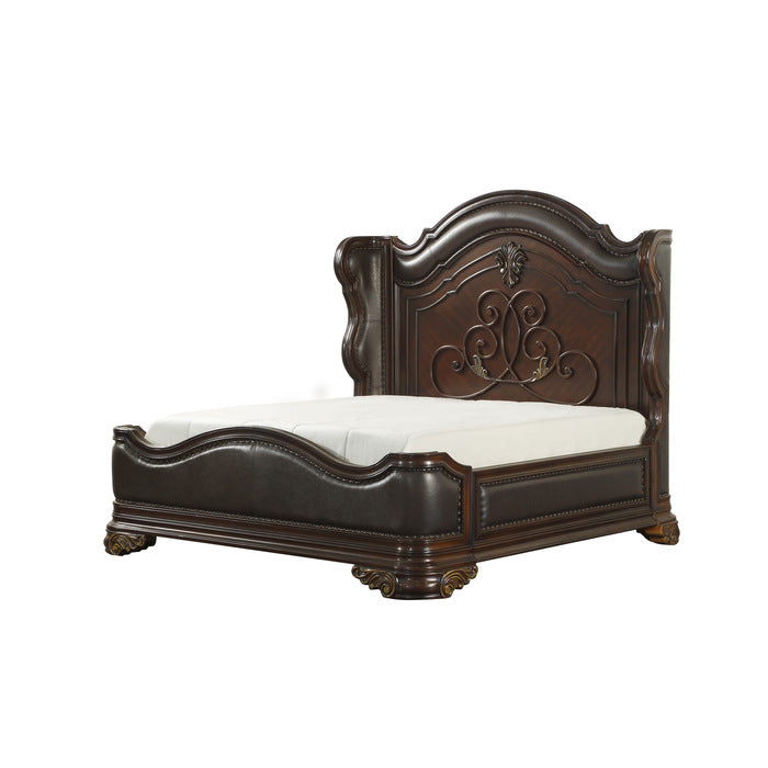 Royal Highlands 4 Piece Queen Bedroom Set In Rich Cherry 1603-1-4 | Homelegance