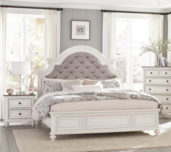 Baylesford 3 Piece Queen Bedroom Set In Antique White 1624W-1-3Set | Homelegance