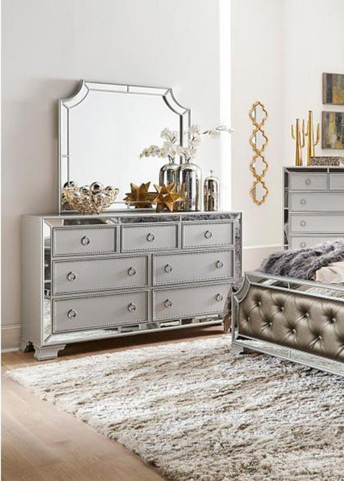 Avondale Dresser With Mirror In Silver 1646-Dm | Homelegance