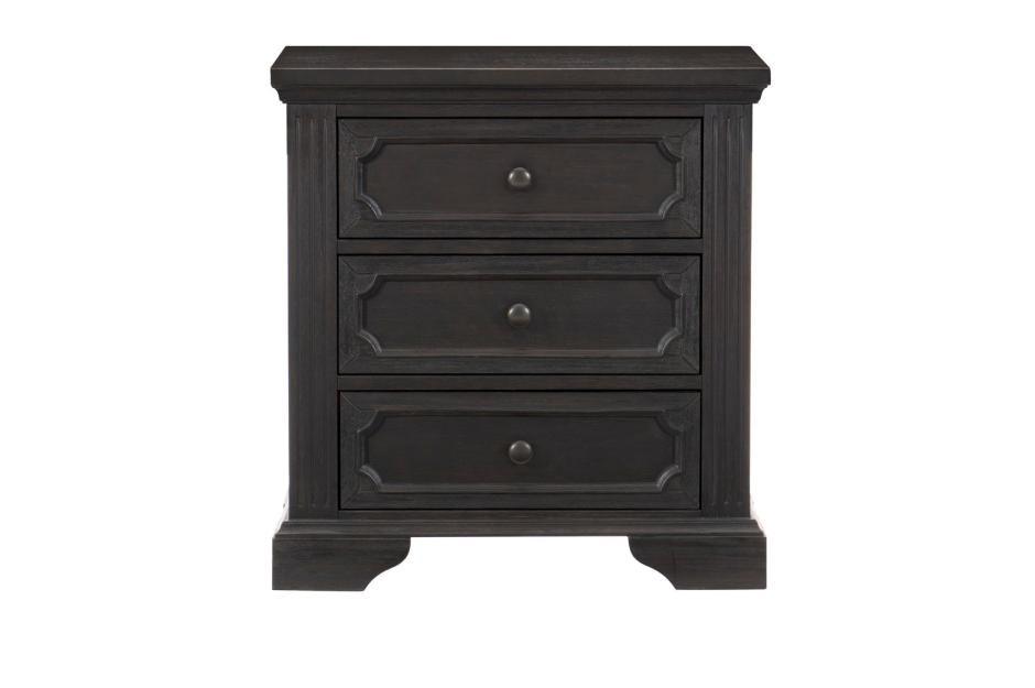 Bolingbrook Night Stand In Wire-Brushed Charcoal 1647-4 | Homelegance
