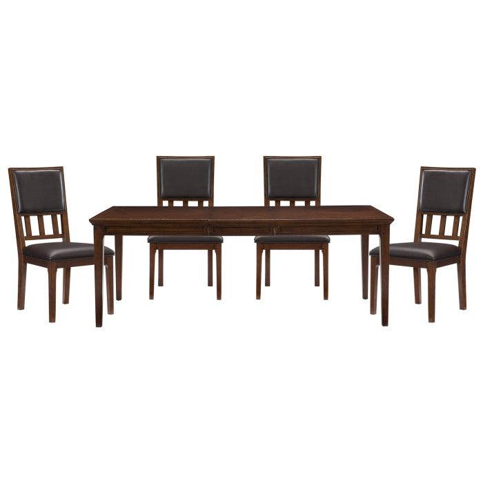 Frazier Park 5 Piece Dining Room Set In Brown Cherry 1649-82-5Set | Homelegance