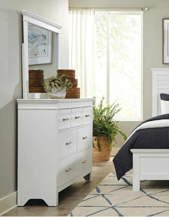 Blaire Farm Dresser With Mirror In White 1675W-6 | Homelegance
