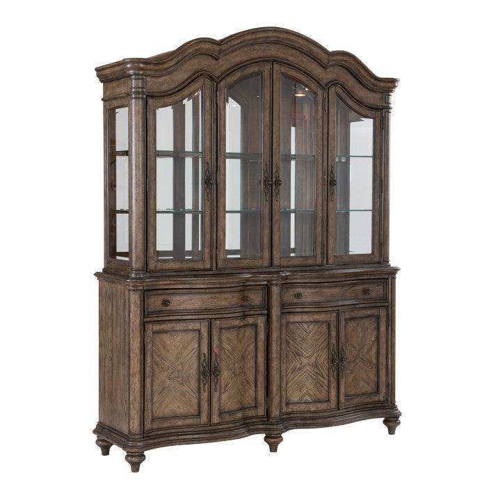 Heath Court Buffet & Hutch In Brown Oak 1682-50* | Homelegance