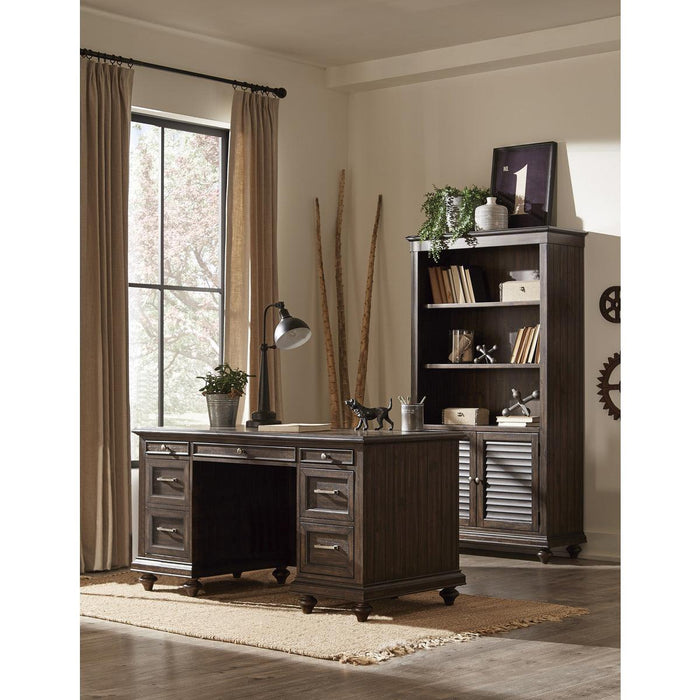 Cardano Executive Desk In Driftwood Charcoal 1689-17 | Homelegance