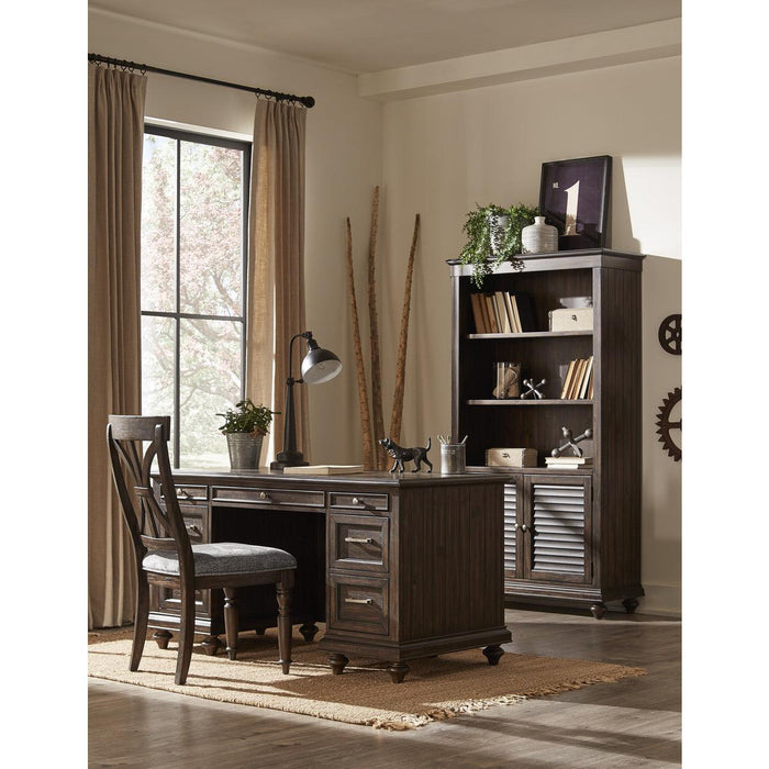 Cardano Executive Desk In Driftwood Charcoal 1689-17 | Homelegance