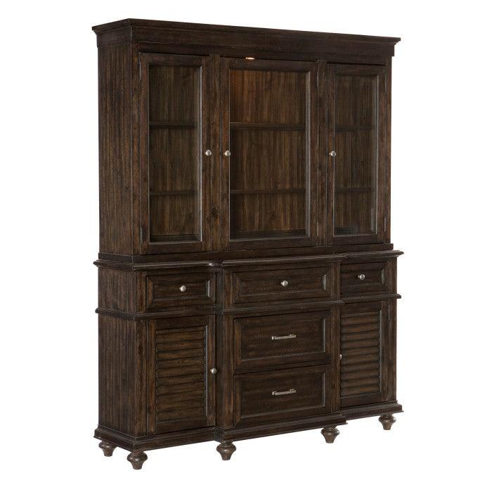 Cardano Buffet & Hutch In Driftwood Charcoal 1689-50* | Homelegance
