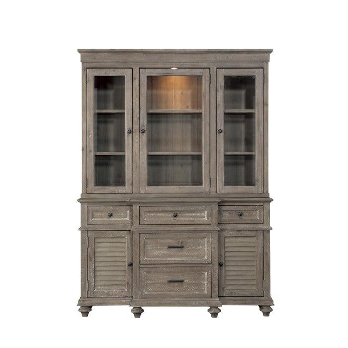 Cardano Buffet & Hutch In Driftwood Light Brown 1689Br-50* | Homelegance