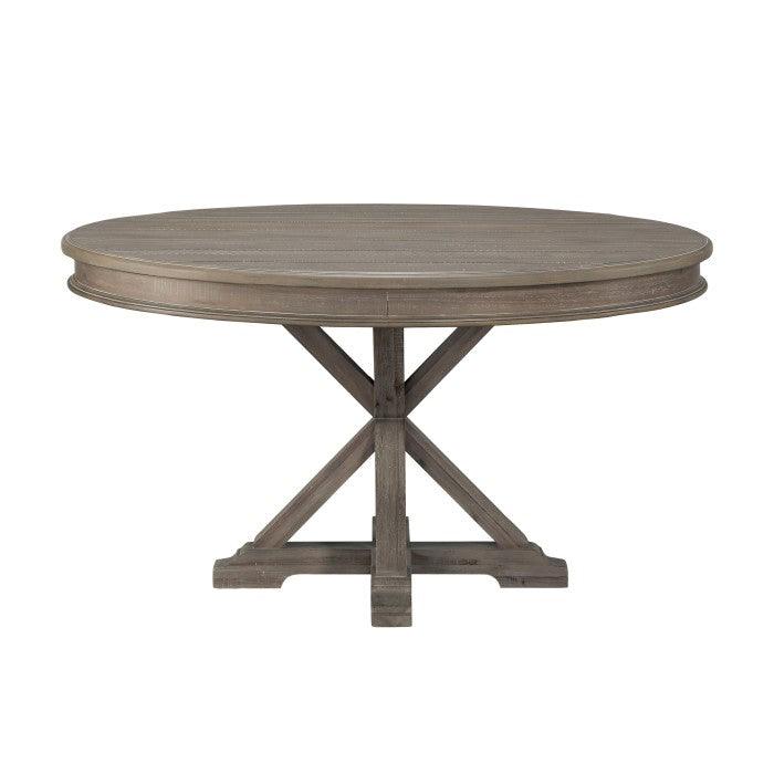 Cardano Round Dining Table In Driftwood Light Brown 1689Br-54* | Homelegance