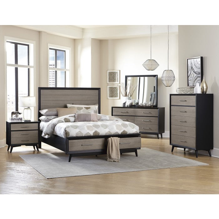 Raku Eastern King Platform Bed With Footboard Storage 1711Knc-1Ek | Homelegance