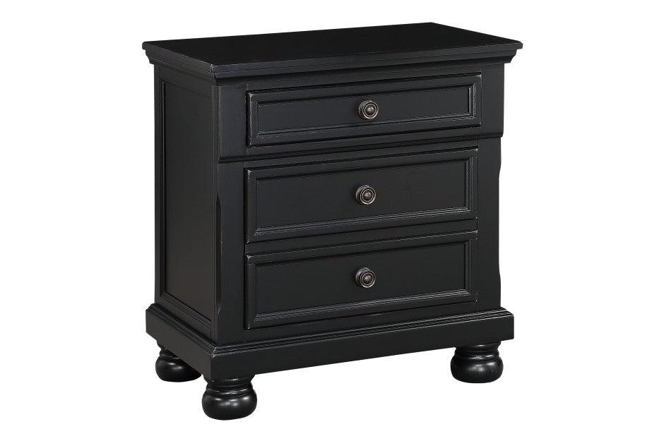 Laurelin Night Stand, Hidden Drawer In Black 1714Bk-4 | Homelegance