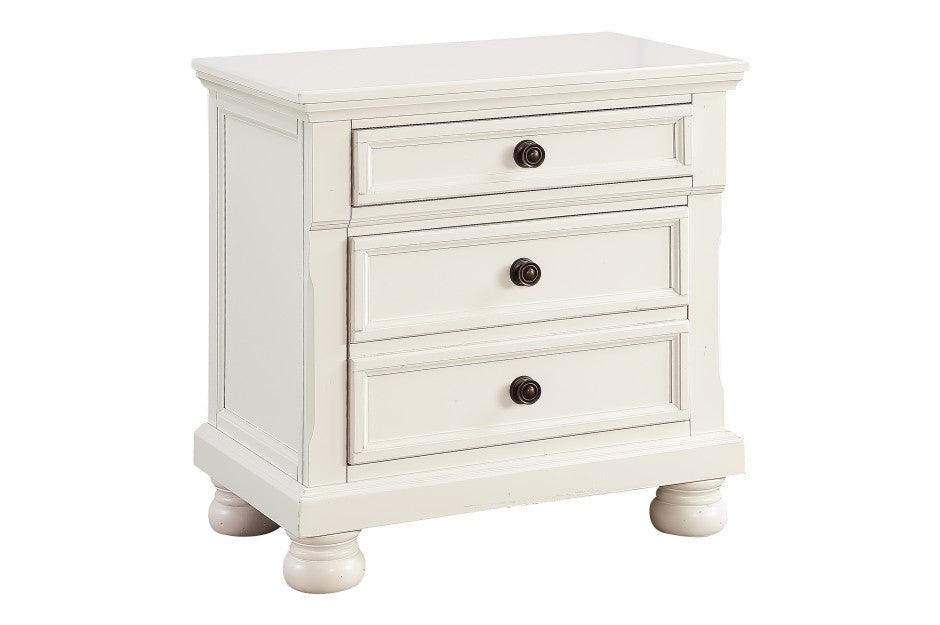 Laurelin Night Stand, Hidden Drawer In White 1714W-4 | Homelegance
