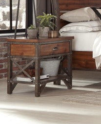 Holverson Brown Milk Crate 6 Piece Queen Sleigh Bedroom Set 1715-1-6 | Homelegance