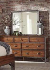 Holverson Brown Milk Crate 6 Piece Eastern King Sleigh Bedroom Set 1715K-1Ek-6 | Homelegance