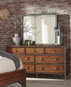 Holverson Brown Milk Crate 6 Piece Queen Sleigh Bedroom Set 1715-1-6 | Homelegance