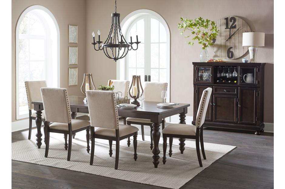 Begonia 7 Piece Dining Room Set In Grayish Brown 1718Gy-90-7Set | Homelegance