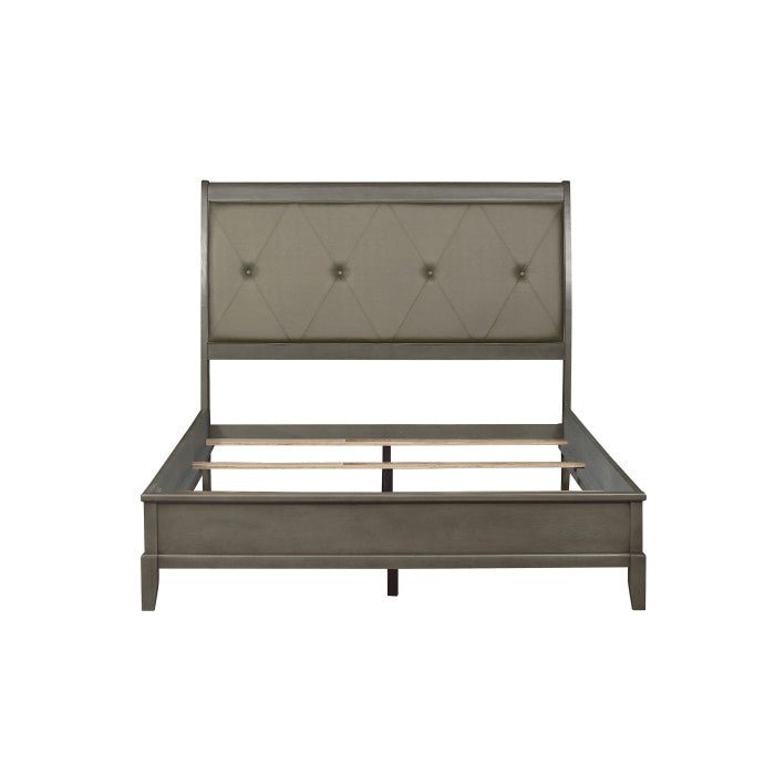 Cotterill Gray Eastern King Panel Bed 1730Kgy-1Ek | Homelegance