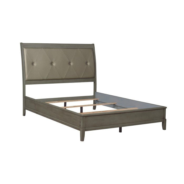 Cotterill Gray Eastern King Panel Bed 1730Kgy-1Ek | Homelegance